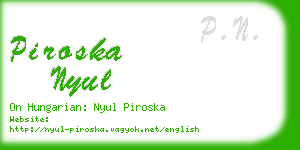 piroska nyul business card